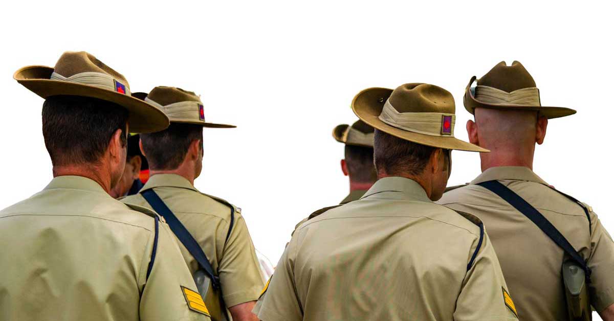 MyLink Veterans Affairs Social Work feature image of ADF service men.